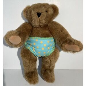 Authentic‎ Vermont Teddy Bear Handmade Vermont 1994 Branded Clothes 16"